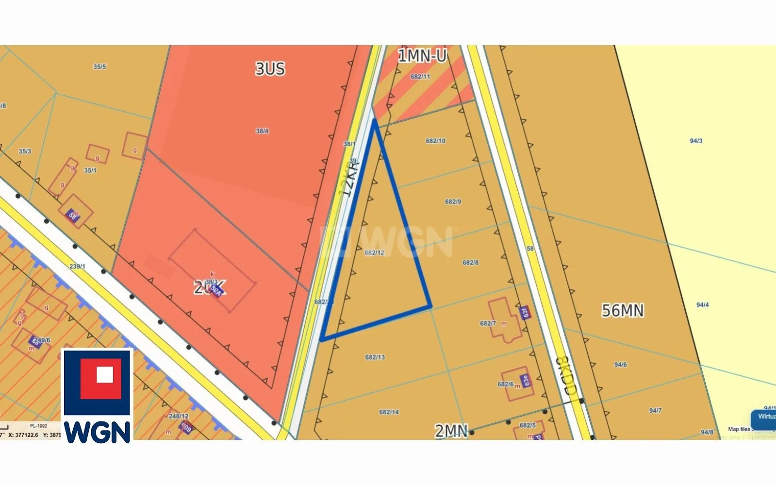 Grunt budowlany jednorodzinny na  sprzedaż Boguszyce - Boguszyce działka budowlana 1850 m2